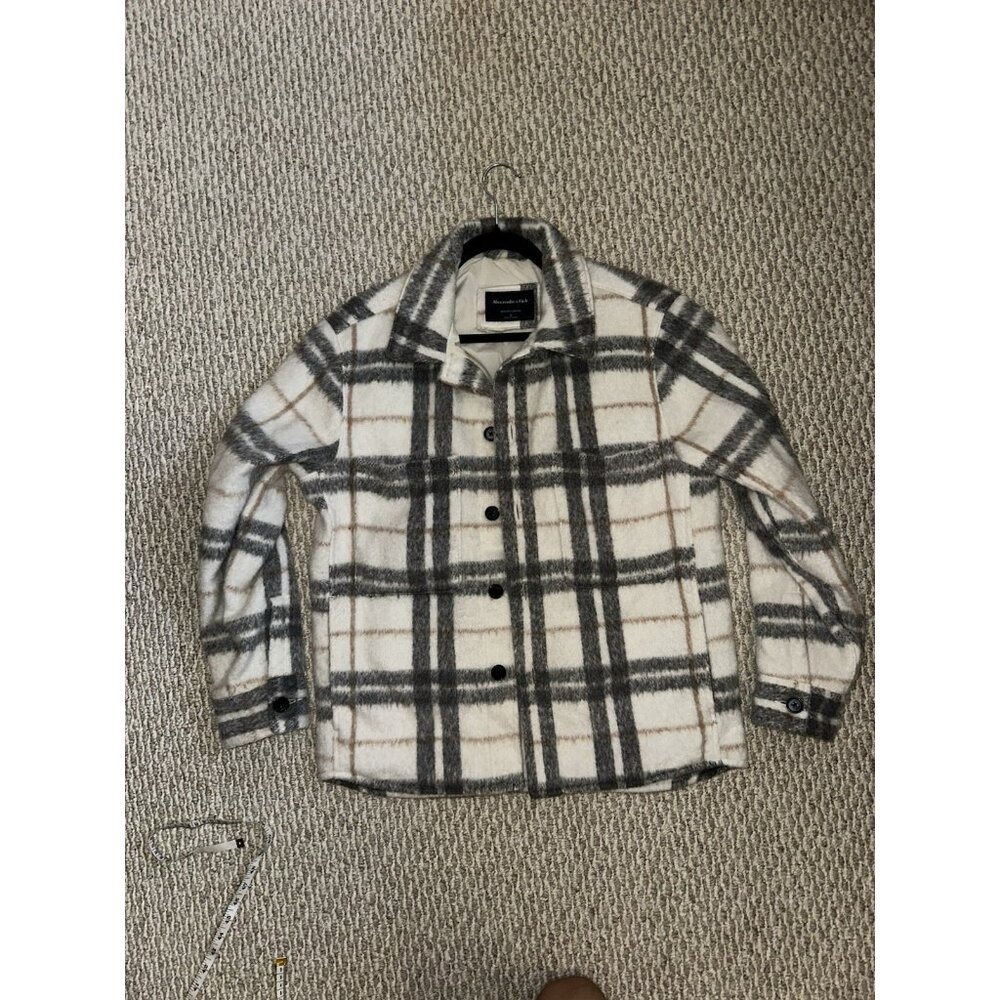Abercrombie & Fitch Oversized Plaid Jacket Small Excellent Condition